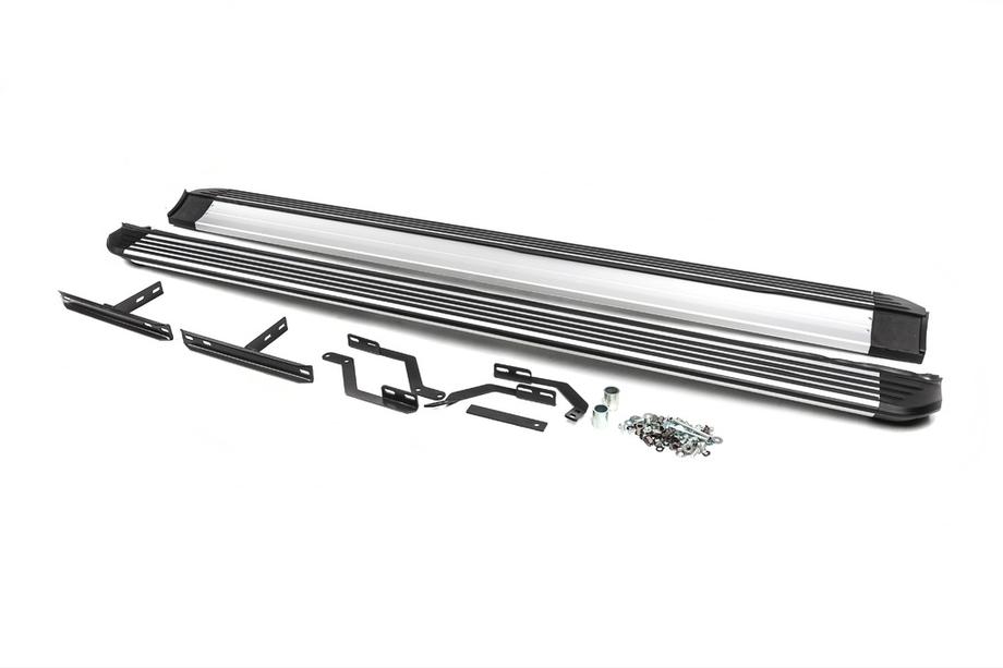 Volkswagen Touareg 2002–2010 OEM stranske stopnice (2 kosa, aluminij) Fotografija 3