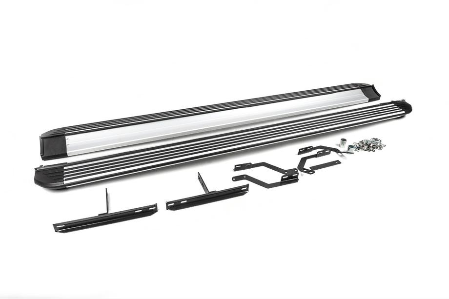 Volkswagen Touareg 2002–2010 OEM stranske stopnice (2 kosa, aluminij) Fotografija 1