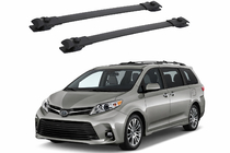 Toyota Sienna 2010–2020 Strešni prtljažnik (prečke) črne za OEM strešne sani (aluminij) fotografija 1