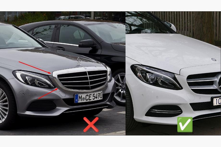 Mercedes C-class W205 2014–2021 Sprednja maska Panamericana GT (za Avantgarde/AMG-Line/C43 AMG) Fotografija 4
