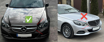 Mercedes E-class W212 2009–2016 Sprednja maska Diamond Black (za Avantgarde in AMG-Line, 2013-2016) fotografija 6