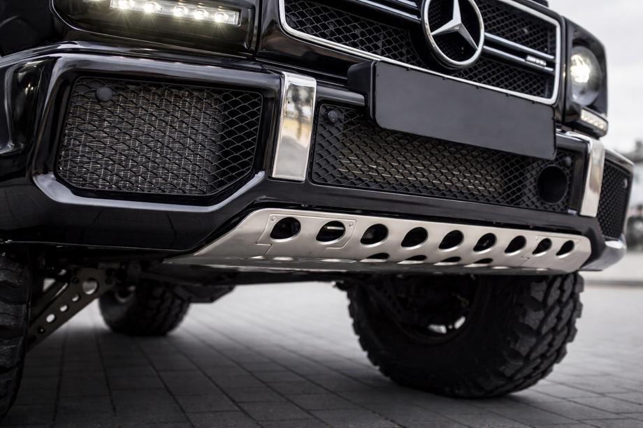 Mercedes G razred W463 1990–2018 Zaščita sprednjega odbijača (nerjaveče jeklo) Fotografija 2