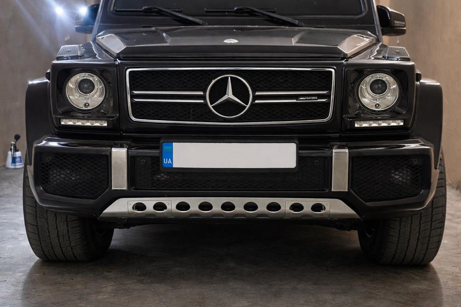 Mercedes G razred W463 1990–2018 Zaščita sprednjega odbijača (nerjaveče jeklo) Fotografija 3
