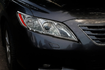 Toyota Camry 2006–2011 Kromirane obrobe žarometov (2 kosa, plastika) fotografija 1