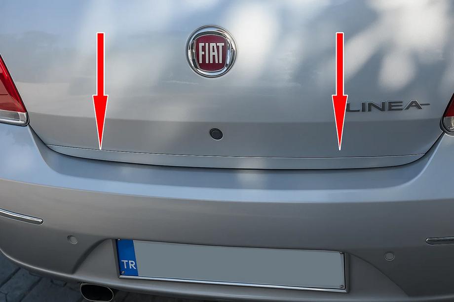 Fiat Linea 2006–2018 Zaščitna letev roba prtljažnika (nerjaveče jeklo) Image