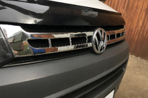 Volkswagen T5 2010–2015 Letve za masko (Carmos, 2 kosa, nerjaveče jeklo) fotografija 5