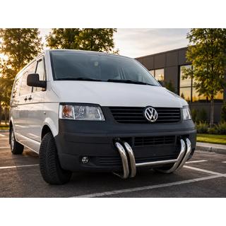Sprednji zaščitni lok ST006-03 Nostrils (nerjavno jeklo) Volkswagen T5 Transporter 2003–2010 fotografija 1