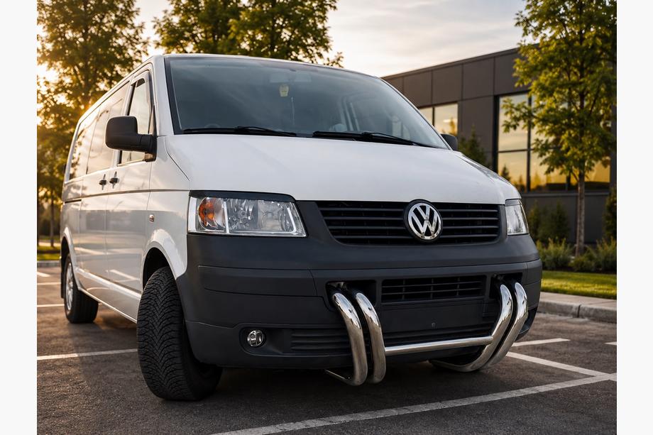 Volkswagen T5 Transporter 2003–2010 Sprednji zaščitni lok ST006-03 Nostrils (nerjavno jeklo) Fotografija 1