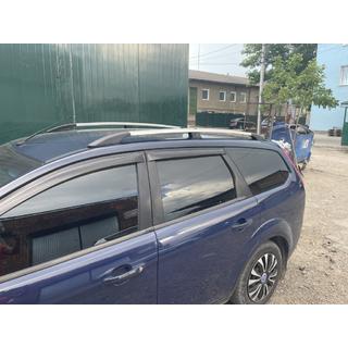 Aluminijaste strešne sani (Caravan, krom) Ford Focus II 2008–2011 fotografija 2
