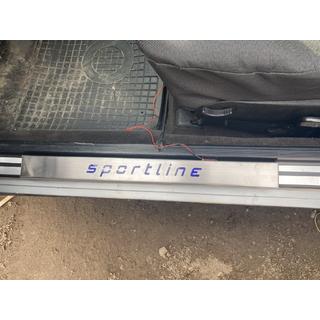 Kratke LED obloge pragov vrat (2 kosa, nerjavno jeklo) fotografija 2