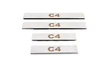 Citroen C-4 2010–2018 Obloge pragov Carmos (4-delni komplet, inox) fotografija 3