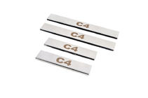 Citroen C-4 2010–2018 Obloge pragov Carmos (4-delni komplet, inox) fotografija 1
