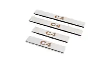 Citroen C-4 2010–2018 Obloge pragov Carmos (4-delni komplet, inox) fotografija 1
