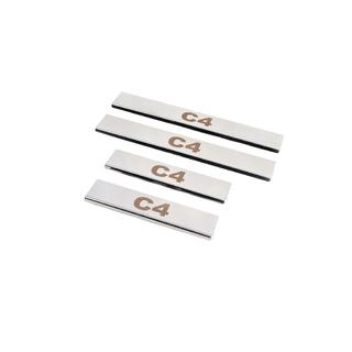 Obloge pragov Carmos (4-delni komplet, inox) Citroen C-4 2010–2018 fotografija 1
