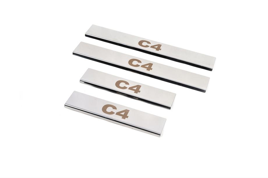 Citroen C-4 2010–2018 Obloge pragov Carmos (4-delni komplet, inox) Image
