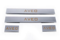 Chevrolet Aveo T300 2011–2020 Carmos V1 okrasne letve pragov (4 kosi, nerjaveče jeklo) fotografija 2