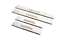 Renault Laguna 2007–2015 Obloge pragov Carmos (4-delni komplet, inox) fotografija 1