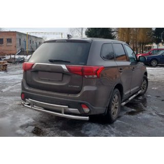 Zadnji zaščitni lok AK004-2 (nerjavno jeklo) Mitsubishi Outlander 2012–2021 fotografija 1