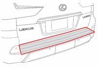 Lexus LX570/450d 2008–2022 Vstavek za zadnji odbijač s kromom (2016+) fotografija 4