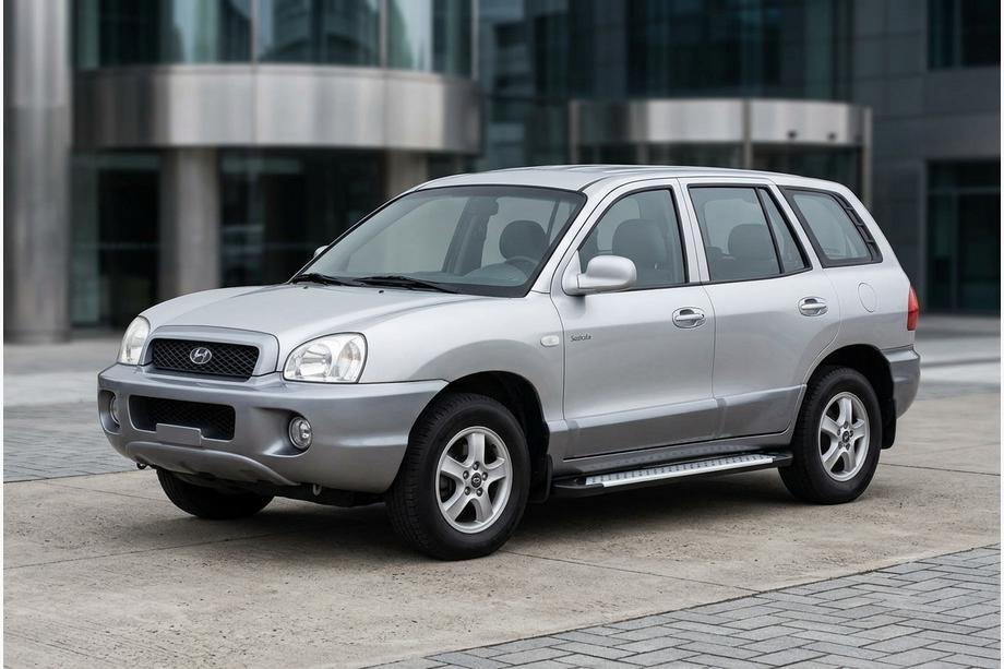 Hyundai Santa Fe 1 2000–2006 Stranske stopnice Allmond Grey (2 kosa, aluminij) Image