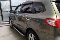 Hyundai Santa Fe 2 2006–2012 Stranske stopnice Fullmond (2 kos, aluminij) fotografija 3