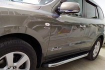 Hyundai Santa Fe 2 2006–2012 Stranske stopnice Fullmond (2 kos, aluminij) fotografija 10