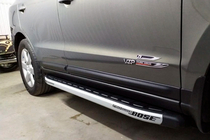 Hyundai Santa Fe 2 2006–2012 Stranske stopnice Fullmond (2 kos, aluminij) fotografija 13