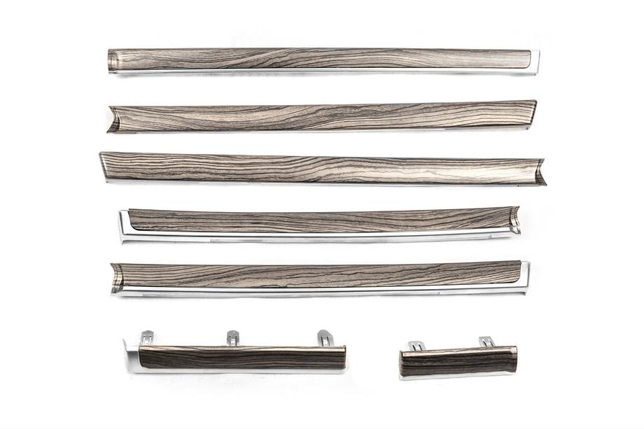 Toyota Land Cruiser 200 2007–2021 Leseni dekorativni vložki za vrata (temen les) Image
