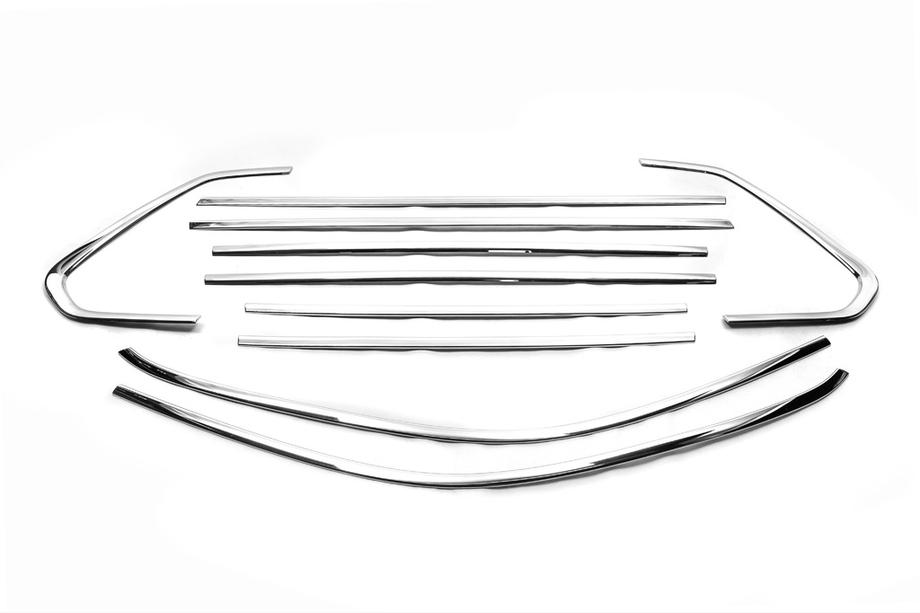Volkswagen Tiguan 2016–2023 Kompletna obroba oken (10 kos, nerjavno jeklo) Image