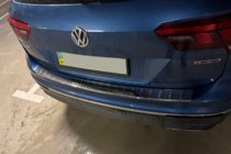 Volkswagen Tiguan 2016–2023 Okrasna letev za zadnji odbijač (Carmos, nerjavno jeklo) fotografija 8