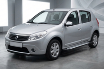 Dacia Sandero 2007–2013 Stranske stopnice tipa X5 (2 kos, aluminij) fotografija 1