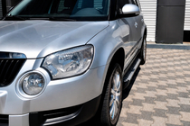 Skoda Yeti 2009–2017 Stranske stopnice Allmond Grey (2 kos, aluminij) fotografija 1