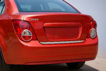 Chevrolet Aveo T300 2011–2020 Kromirana obroba pokrova prtljažnika (Sedan, nerjaveče jeklo) fotografija 1