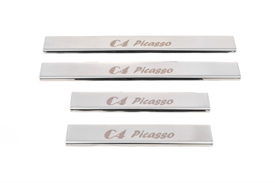 Citroen C-4 Picasso 2013–2022 Obloge pragov Carmos (4-delni komplet, inox) Image