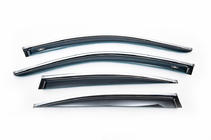BMW Serija 5 E60/E61 2003–2010 Vetrni deflektorji oken s kromiranim robom SD (4 kosi, HIC) fotografija 2