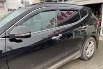 Hyundai Santa Fe 3 2012–2018 Vetrni deflektorji oken s kromirano letvijo Long (4 kosi, HIC) fotografija 1