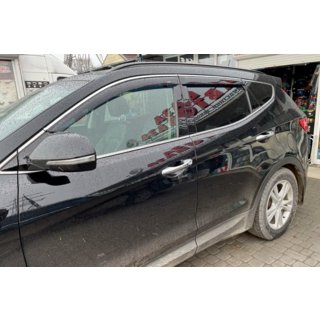 Vetrni deflektorji oken s kromirano letvijo Long (4 kosi, HIC) fotografija 1
