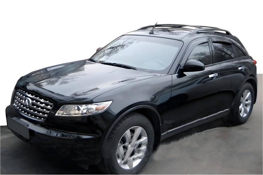 Infiniti FX 2003–2008 Deflektorji oken (4 kosi, HIC) Image