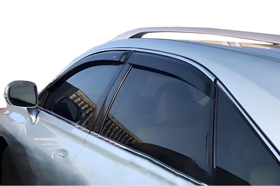 Lexus RX 2009–2015 Vetrni deflektorji za okna s kromirano letvijo (4 kosi, HIC) Image