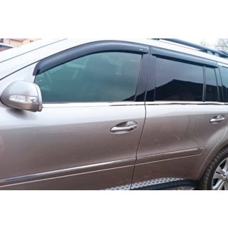 Deflektorji oken (4 kosi, HIC) Mercedes GL сlass X164 2006–2012 fotografija 3