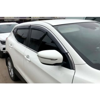 Vetrni deflektorji oken s kromirano letvijo (4 kosi, HIC) Nissan Qashqai 2014–2021 fotografija 1