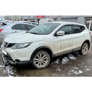 Vetrni deflektorji oken s kromirano letvijo (4 kosi, HIC) Nissan Qashqai 2014–2021 fotografija 4