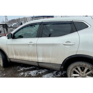 Vetrni deflektorji oken s kromirano letvijo (4 kosi, HIC) Nissan Qashqai 2014–2021 fotografija 3