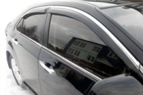 Toyota Camry 2011–2017 Vetrni deflektorji oken s kromirano letvico (2011-2017 EU / 2011-2014 USA, 4 kosi, HIC) fotografija 9