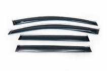 Volvo XC70 2007–2013 Vetrni deflektorji oken s kromirano letvijo (4 kosi, HIC) fotografija 2