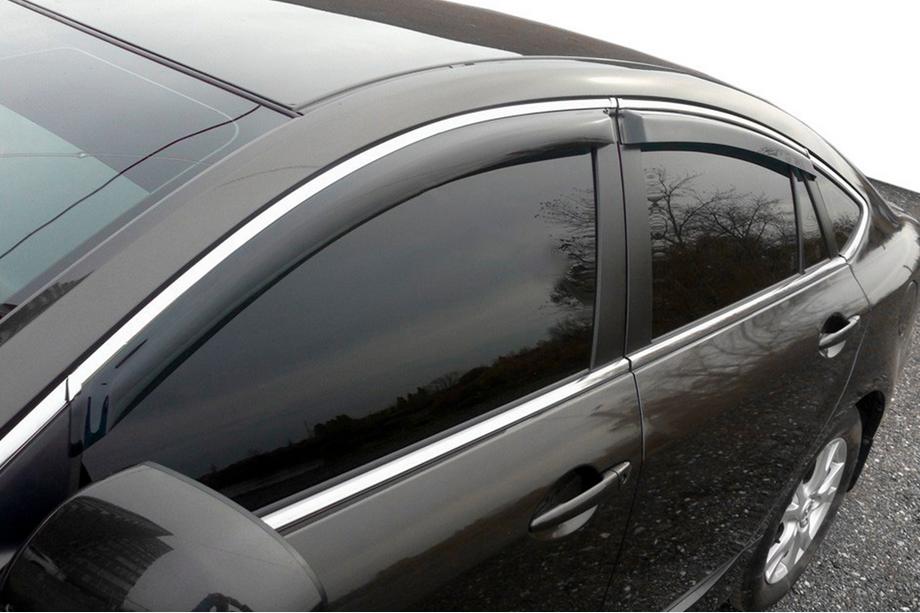Ford Mondeo 2014–2022 Vetrni deflektorji oken s kromirano letvijo (4 kosi, HIC) Image