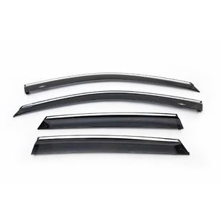Vetrni deflektorji oken s kromirano letvijo (4 kosi, HIC) Honda CRV 2007–2011 fotografija 4