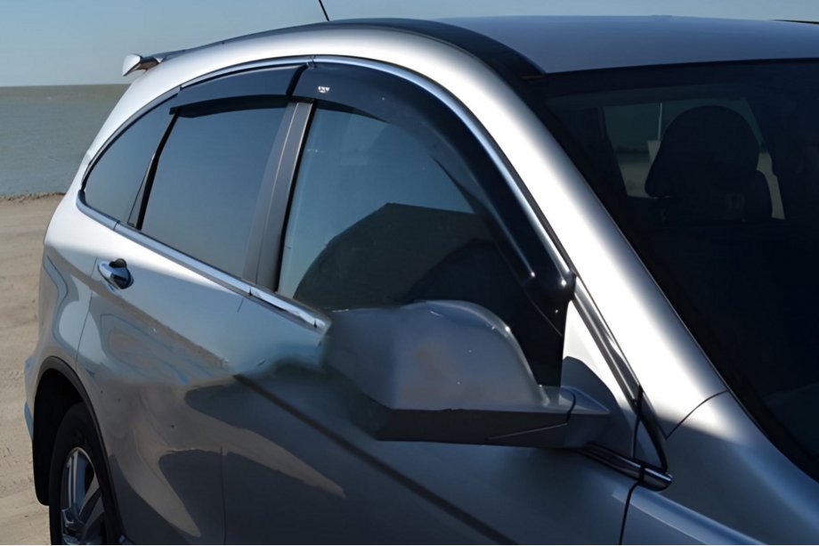 Honda CRV 2007–2011 Vetrni deflektorji oken s kromirano letvijo (4 kosi, HIC) Fotografija 6