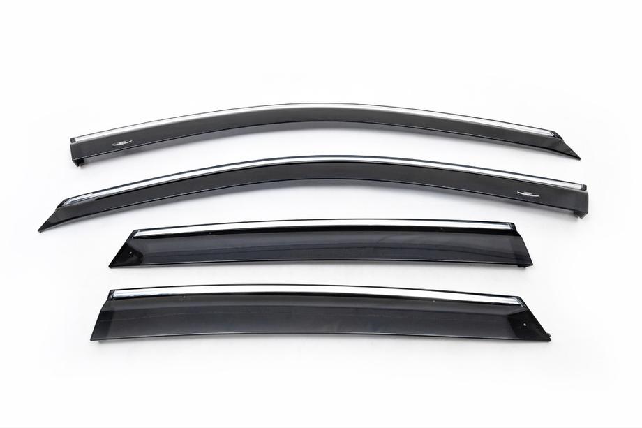 Honda CRV 2007–2011 Vetrni deflektorji oken s kromirano letvijo (4 kosi, HIC) Fotografija 4