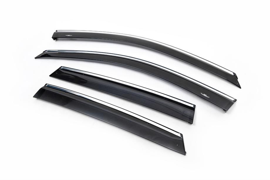 Honda CRV 2007–2011 Vetrni deflektorji oken s kromirano letvijo (4 kosi, HIC) Fotografija 7